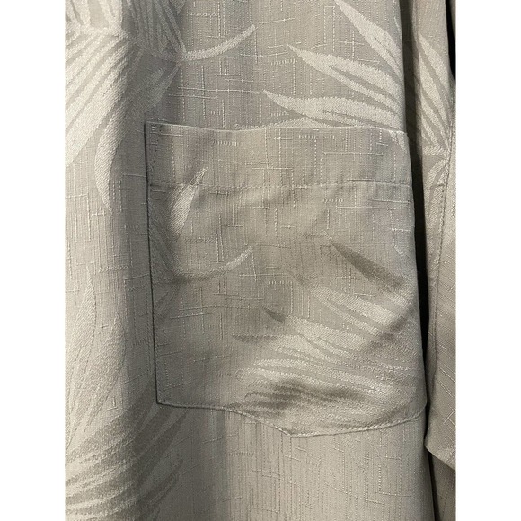 Jamaica Jaxx Hawaiian Shirt Men's XL Green Floral 100% Silk Palm Tree Tropical - Picture 4 of 9